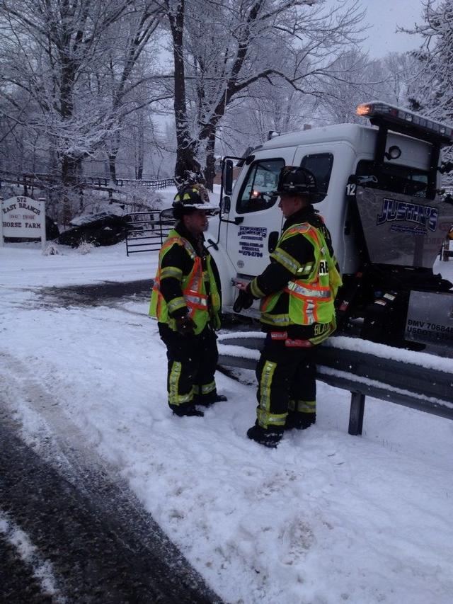 Overturned vehicle, E. Branch Rd. 1/18/14